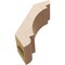 Ekena Millwork 3-inch W x 8-inch D x 8-inch H Olympic Rough Cedar Woodgrain TimberThane Knee Brace, Primed BRCUR03X08X08OLYRCPR - alternate 2